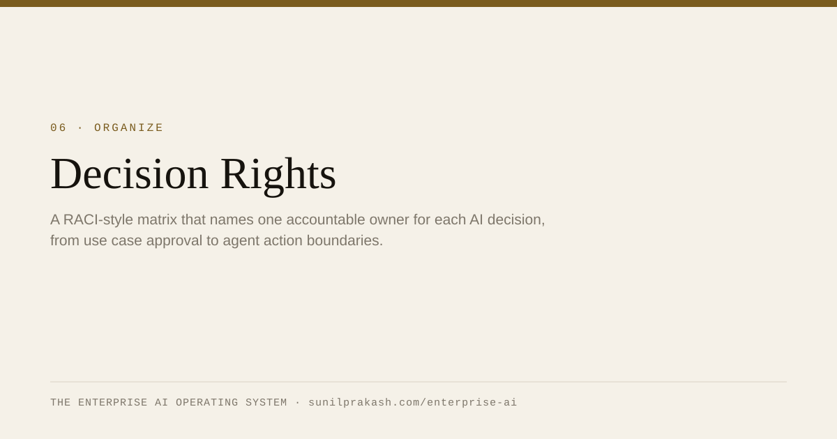 Decision Rights - Enterprise AI Playbook